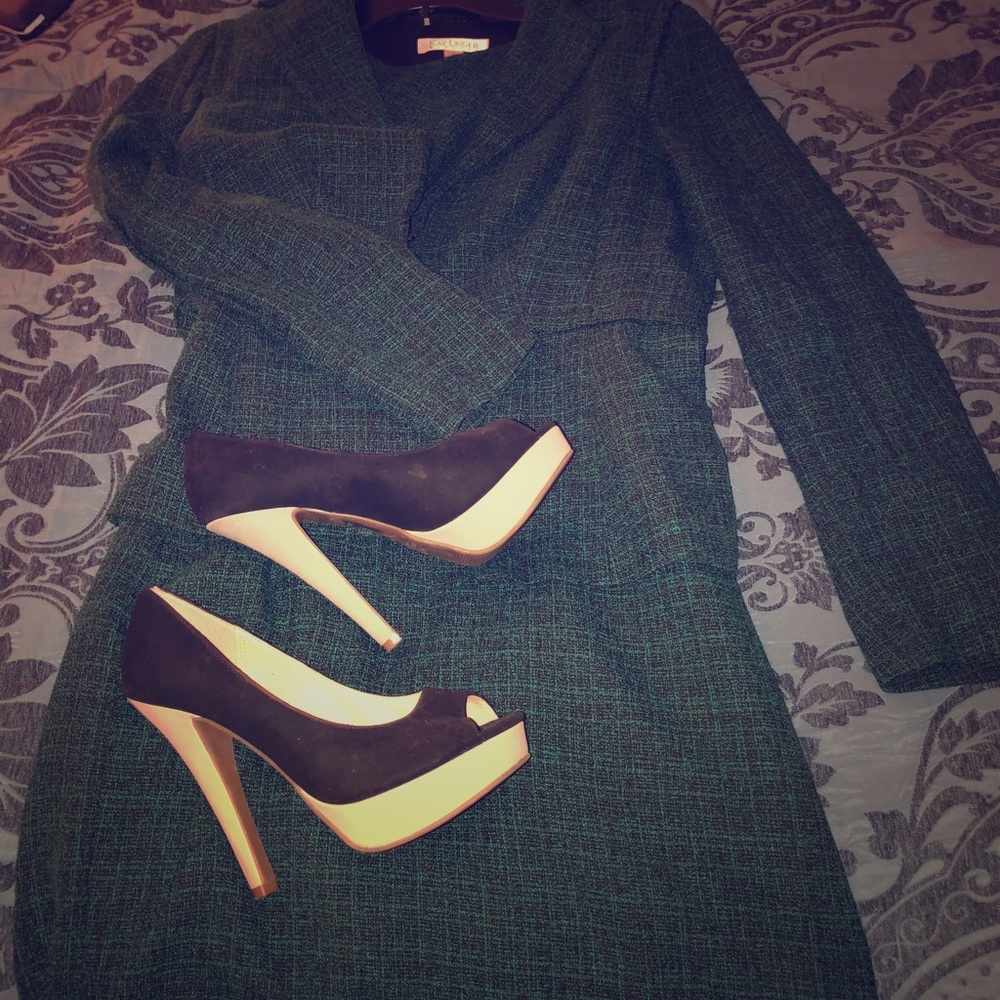 Black peep toe Aldo heels.  Hot. Worn once.